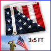 USA American Flag Heavy Duty With Embroidered Stars & Sewn Stripes & Grommets